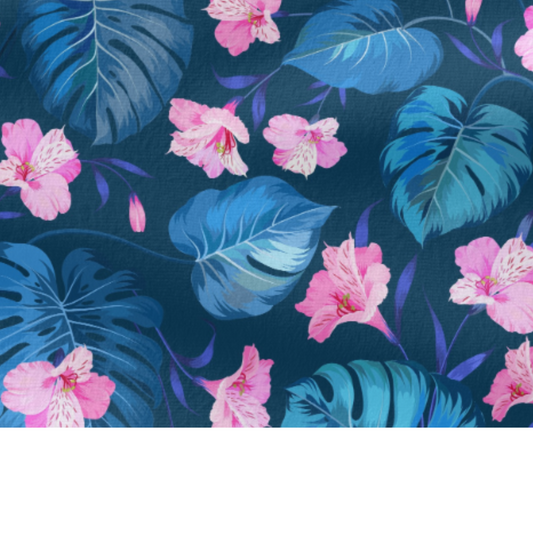 Coupon 50x50cm - Tissu coton Motif fleurs et plantes