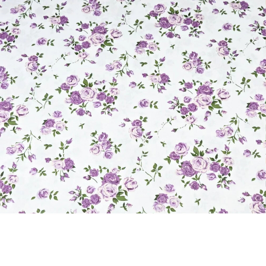 Coupon 50x50cm - Tissu coton Motif fleurs