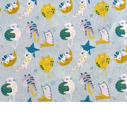 Coupon 45x45cm - Tissu coton Motif chats