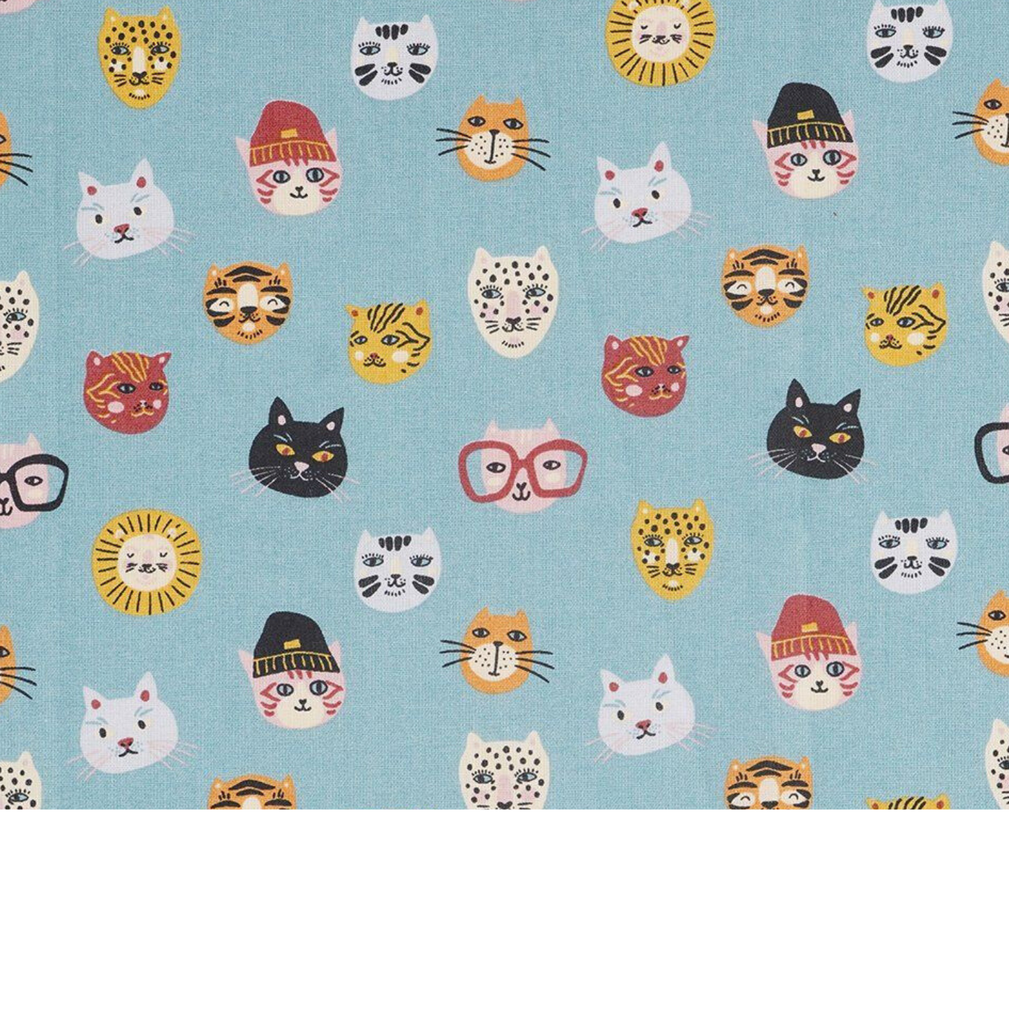 Coupon 50x50cm - Tissu coton Motif chats