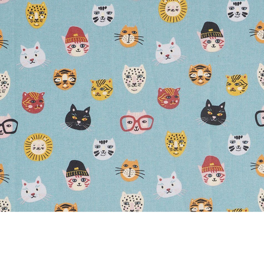Coupon 50x50cm - Tissu coton Motif chats