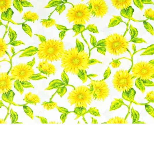 Coupon 50x50cm - Tissu coton Motif fleurs