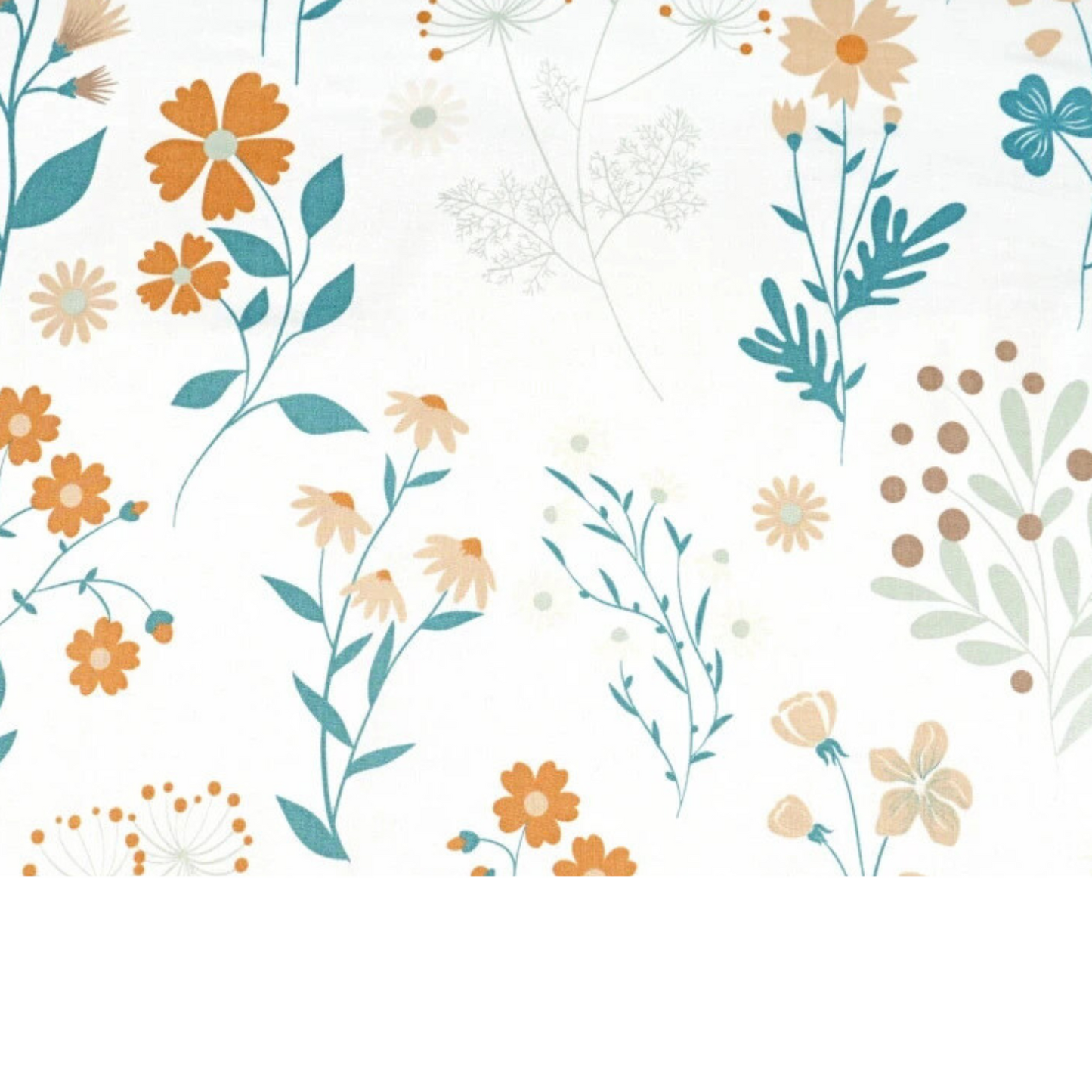 Coupon 50x50cm - Tissu coton Motif fleurs