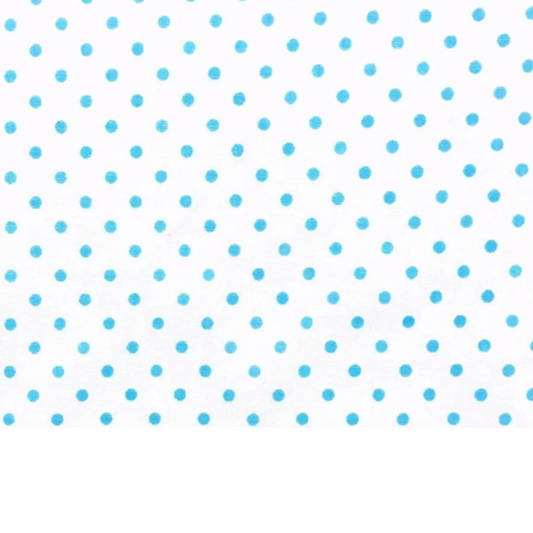 Coupon 50x50cm - Tissu coton Motif pois de 4mm bleu