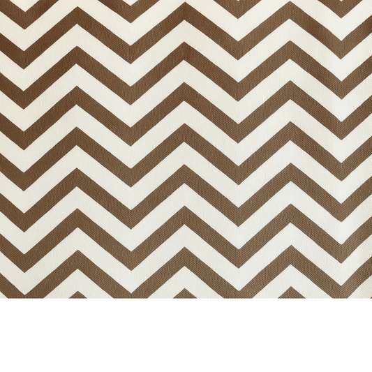 Coupon 45x45cm - Tissu coton Motif zigzag marron