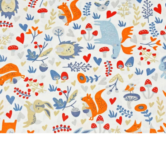Coupon 50x50cm - Tissu coton Motif animaux