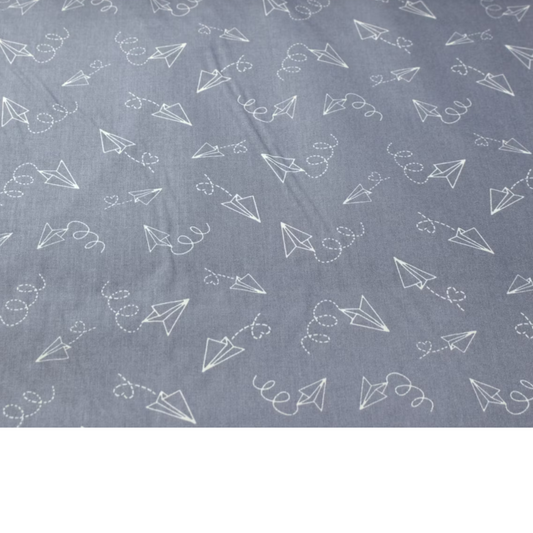 Coupon 45x45cm - Tissu coton Motif avion en papier