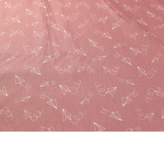 Coupon 45x45cm - Tissu coton Motif avion en papier
