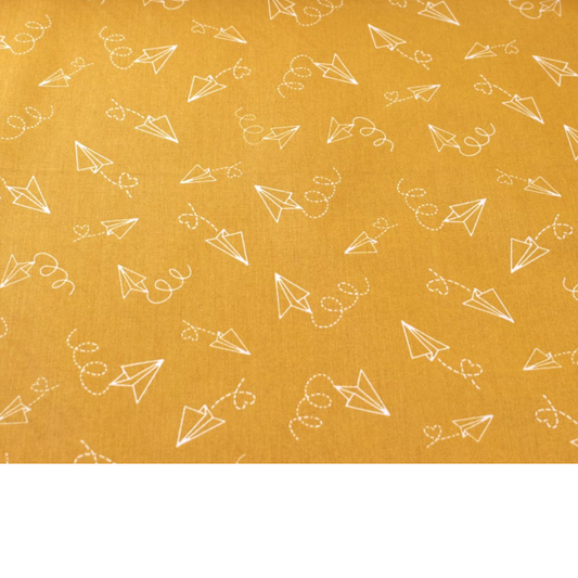 Coupon 45x45cm - Tissu coton Motif avion en papier