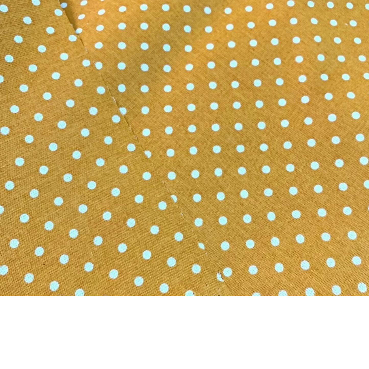 Coupon 50x50cm - Tissu coton Motif pois de 4mm moutarde