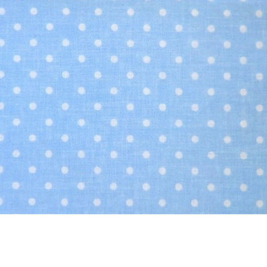 Coupon 50x50cm - Tissu coton Motif pois de 4mm bleu