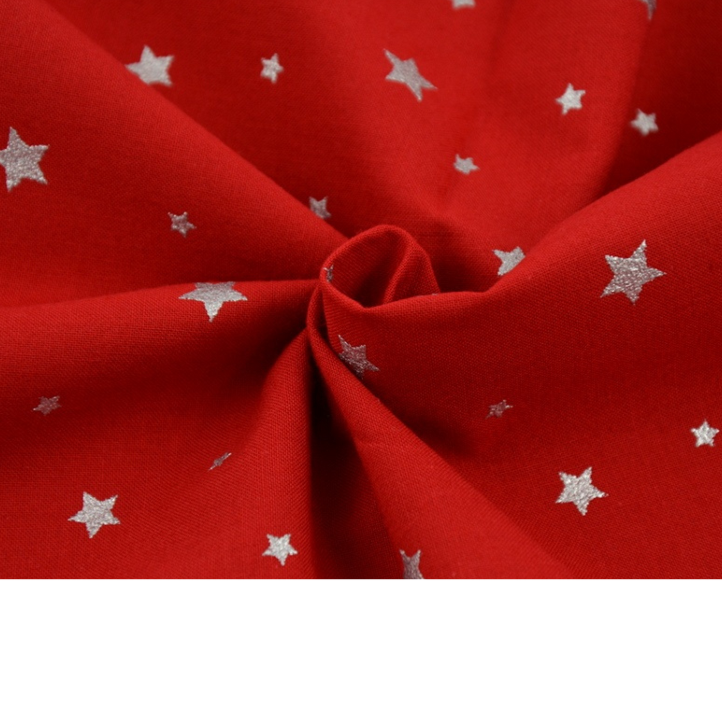 Coupon 45x45cm - Tissu coton Motif étoiles argentés