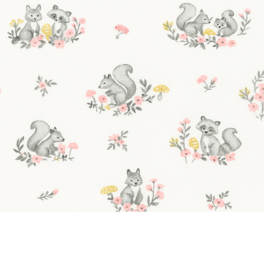 Coupon 45x45cm - Tissu coton Motif animaux
