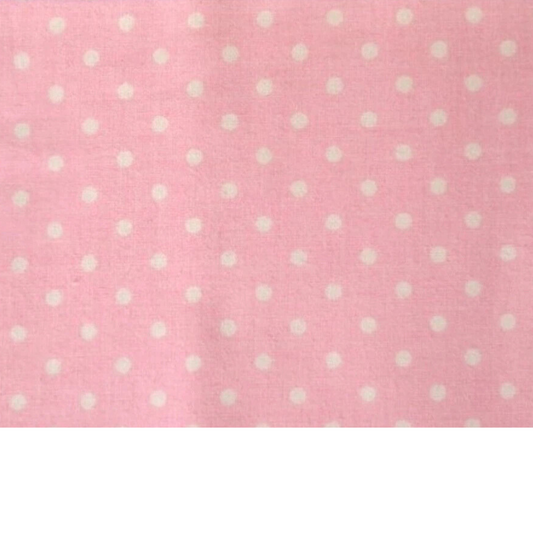 Coupon 50x50cm - Tissu coton Motif pois de 4mm rose