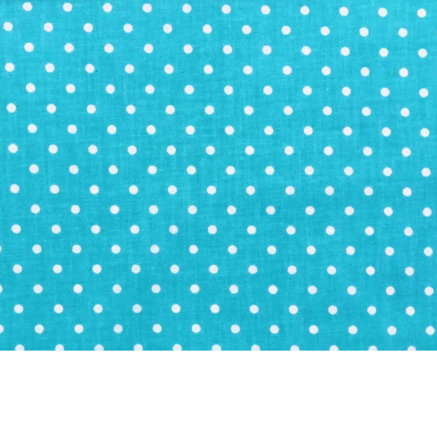 Coupon 50x50cm - Tissu coton Motif pois de 4mm turquoise