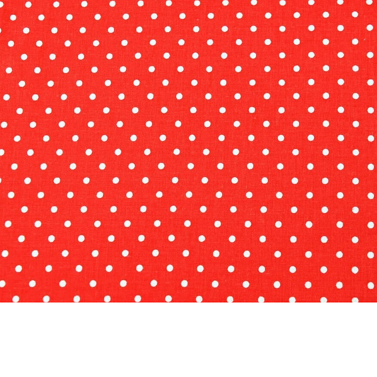 Coupon 50x50cm - Tissu coton Motif pois de 4mm rouge