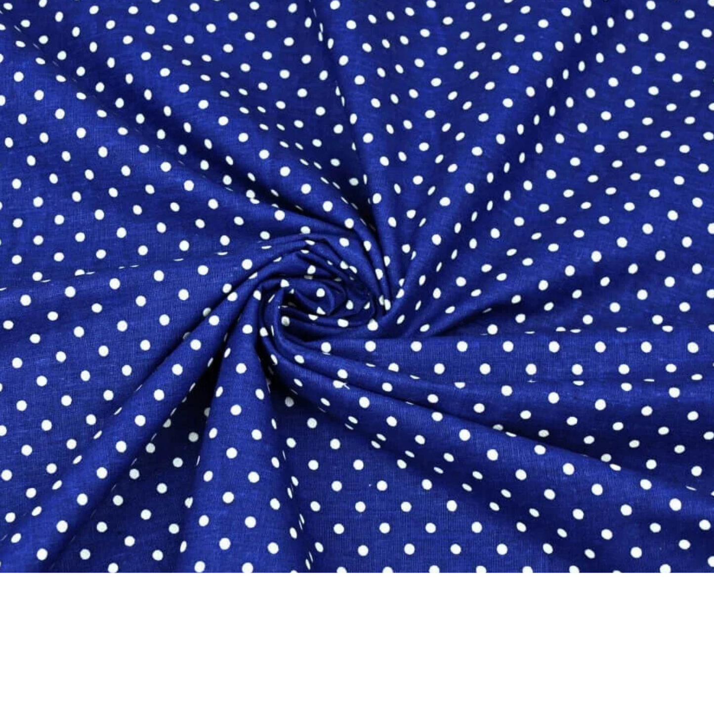 Coupon 50x50cm - Tissu coton Motif pois de 4mm marine