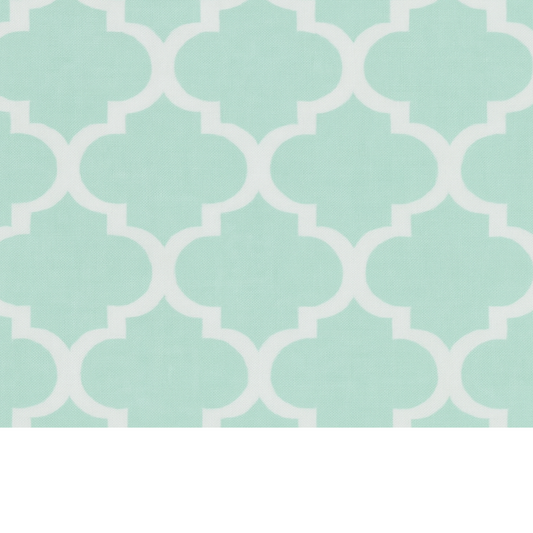 Coupon 45x45cm - Tissu coton Motif menthe/blanc