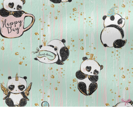 Coupon 50x50cm - Tissu coton Motif pandas