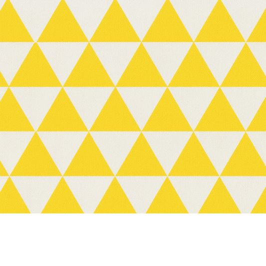 Coupon 45x45cm - Tissu coton Motif triangles jaune