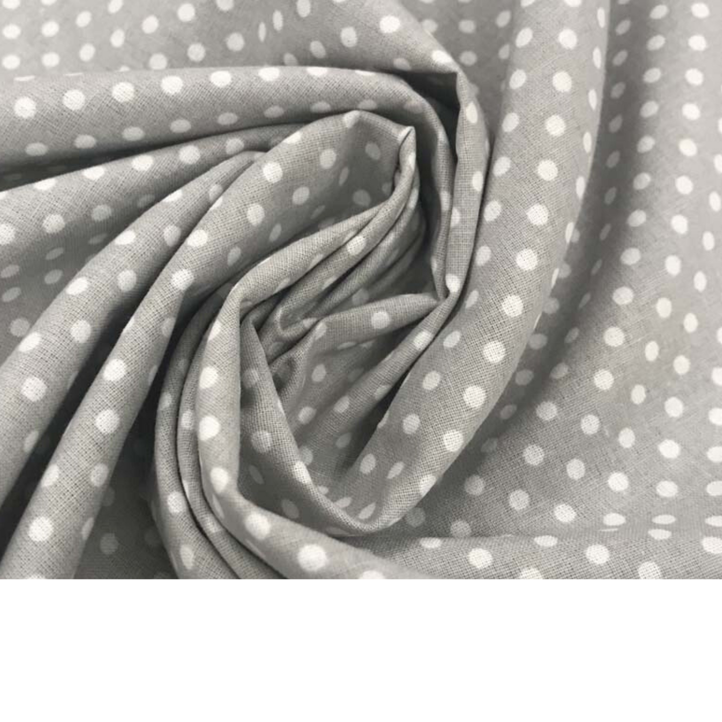 Coupon 50x50cm - Tissu coton Motif pois de 4mm gris