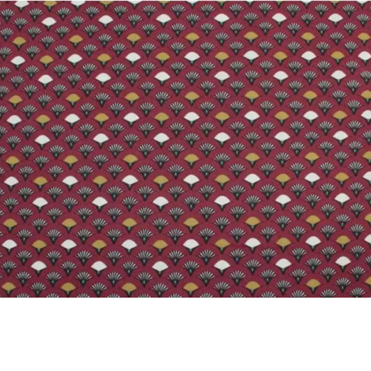 Coupon 50x50cm - Tissu coton Motif éventails