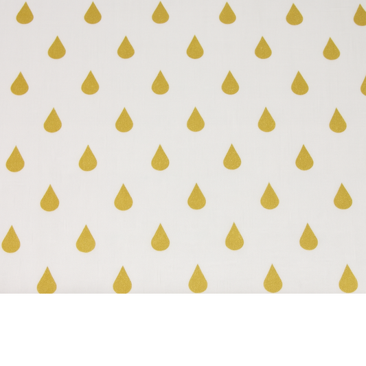 Coupon 45x45cm - Tissu coton Motif gouttes d'eau doré