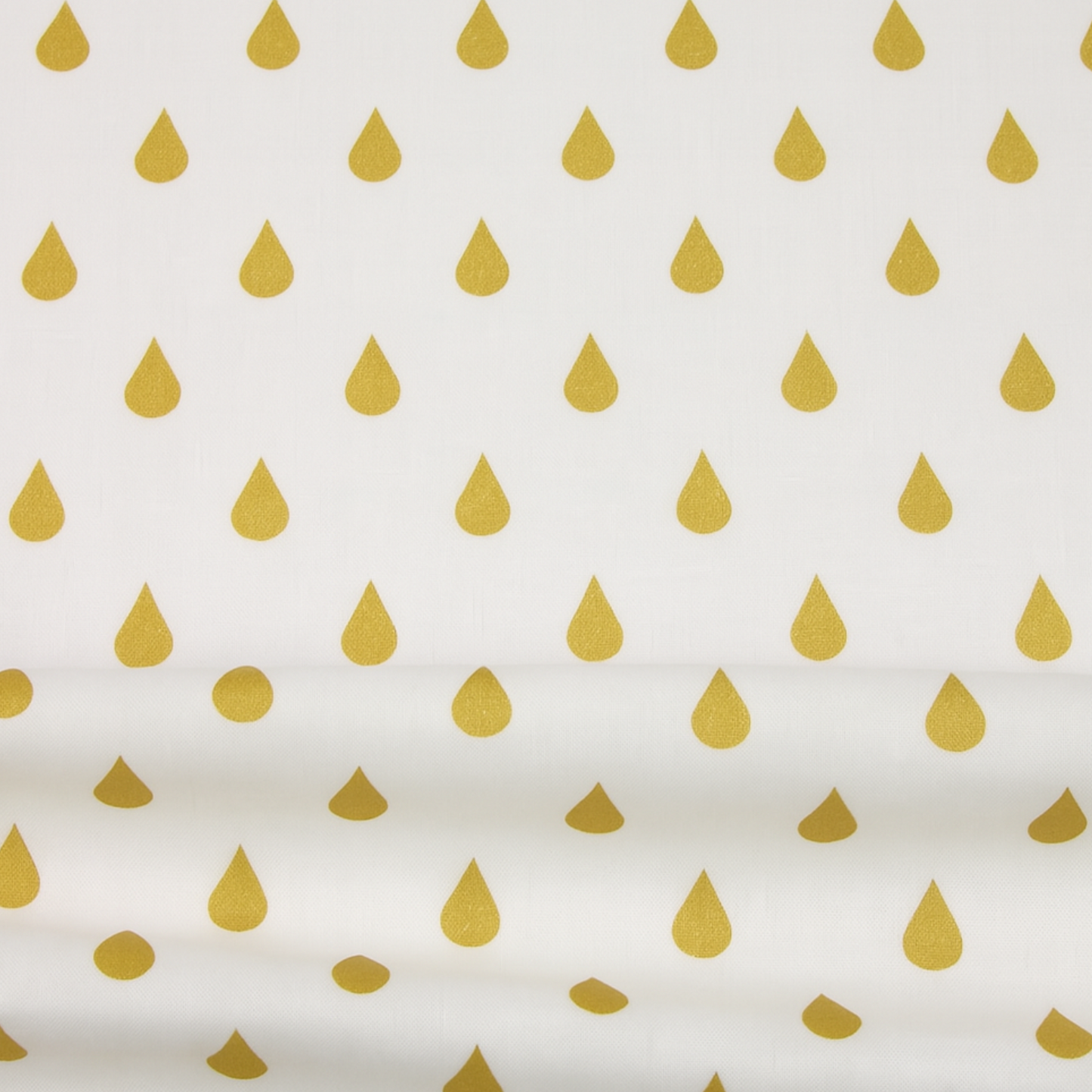 Coupon 45x45cm - Tissu coton Motif gouttes d'eau doré