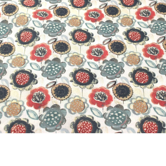 Coupon 45x45cm - Tissu coton Motif fleurs