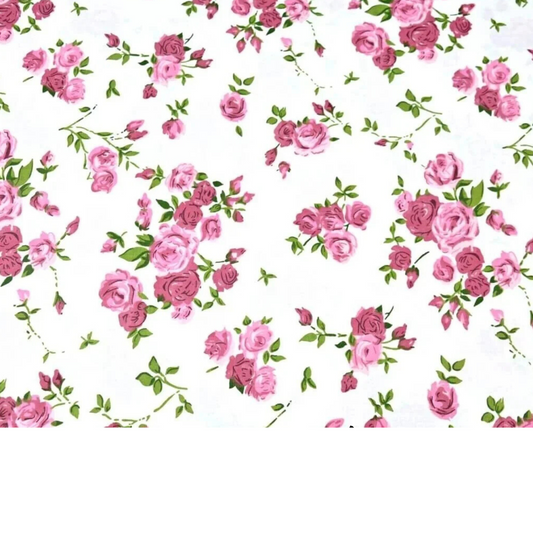 Coupon 50x50cm - Tissu coton Motif fleurs