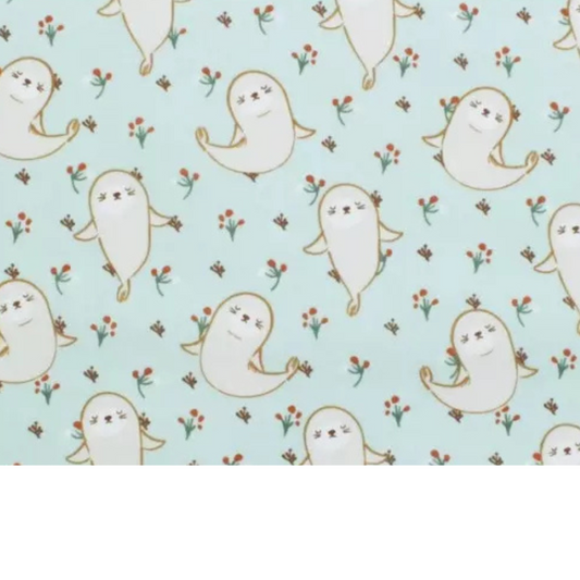 Coupon 50x50cm - Tissu coton Motif phoques