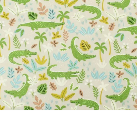 Coupon 45x45cm - Tissu coton Motif crocodiles