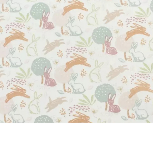 Coupon 45x45cm - Tissu coton Motif lapins
