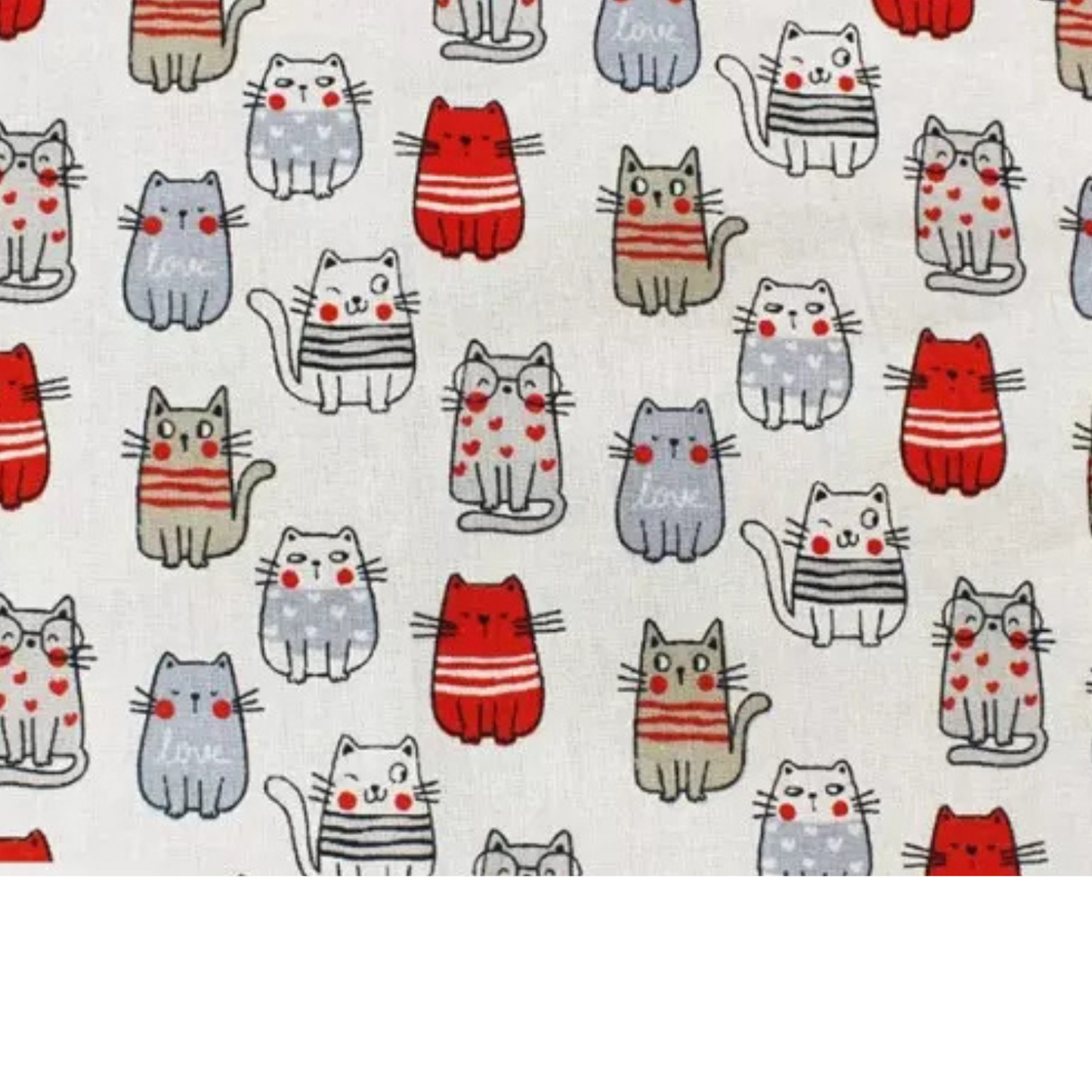 Coupon 45x45cm - Tissu coton Motif chats