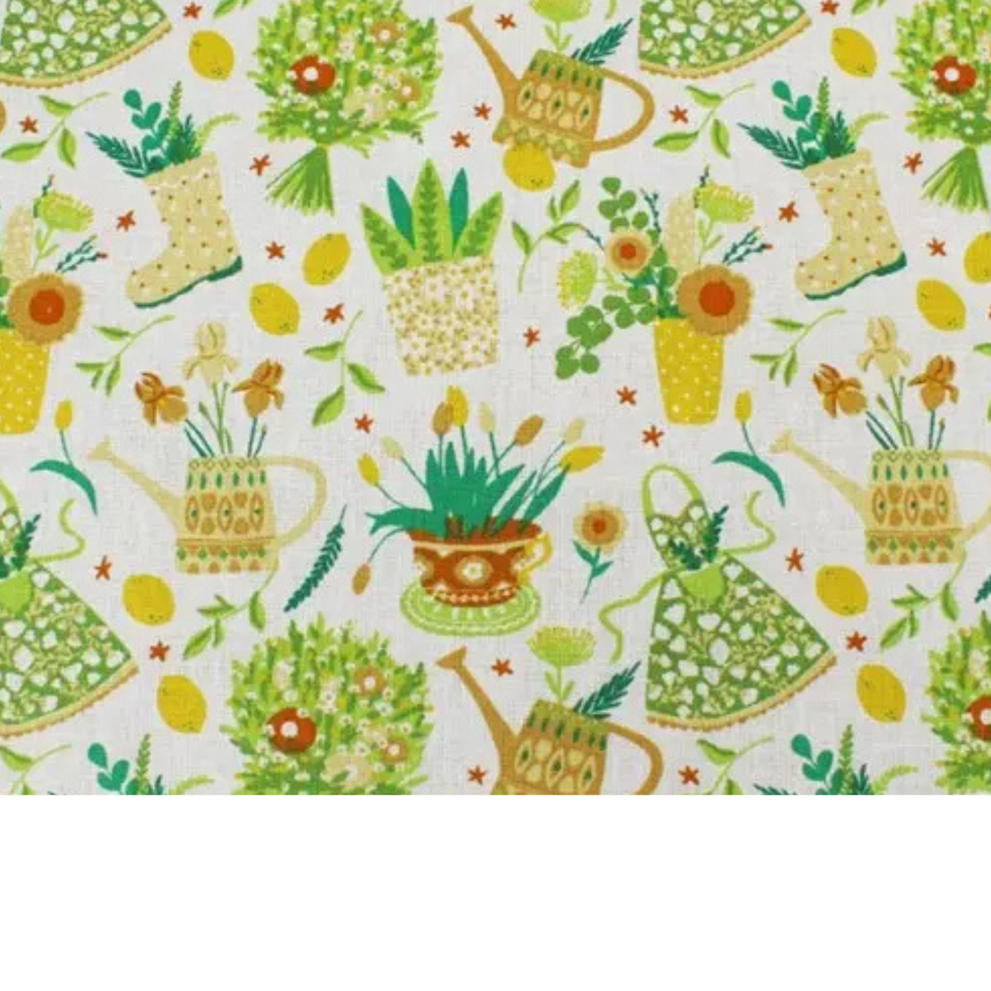 Coupon 45x45cm - Tissu coton Motif jardinage