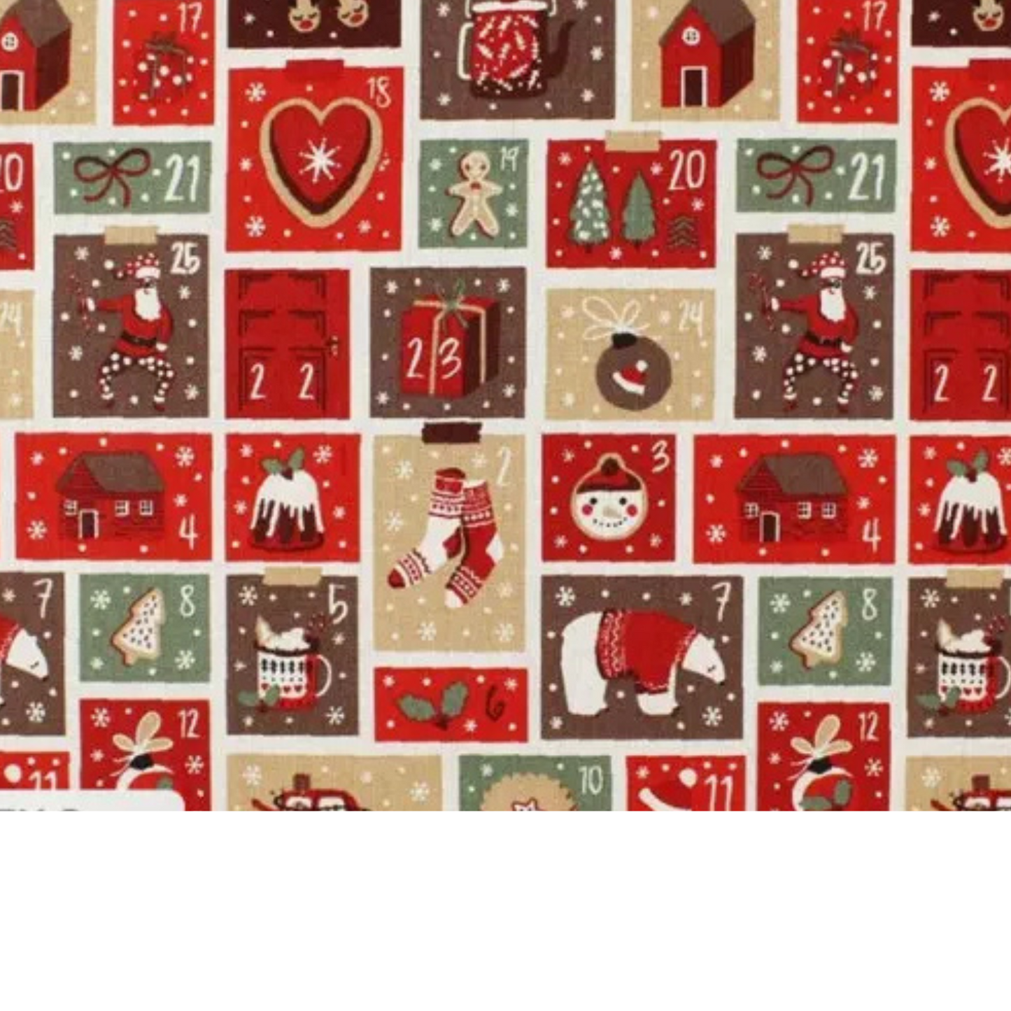 Coupon 45x45cm - Tissu coton Motif Noël